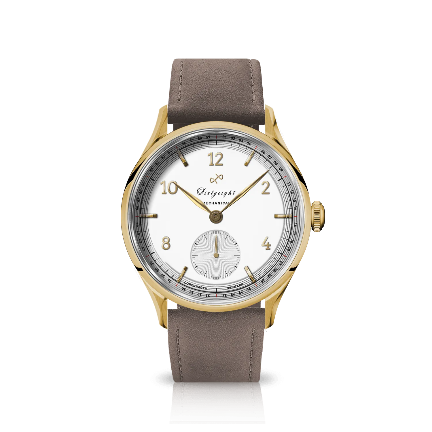 1968 Mechanical (Hand-Wound), Gold / White