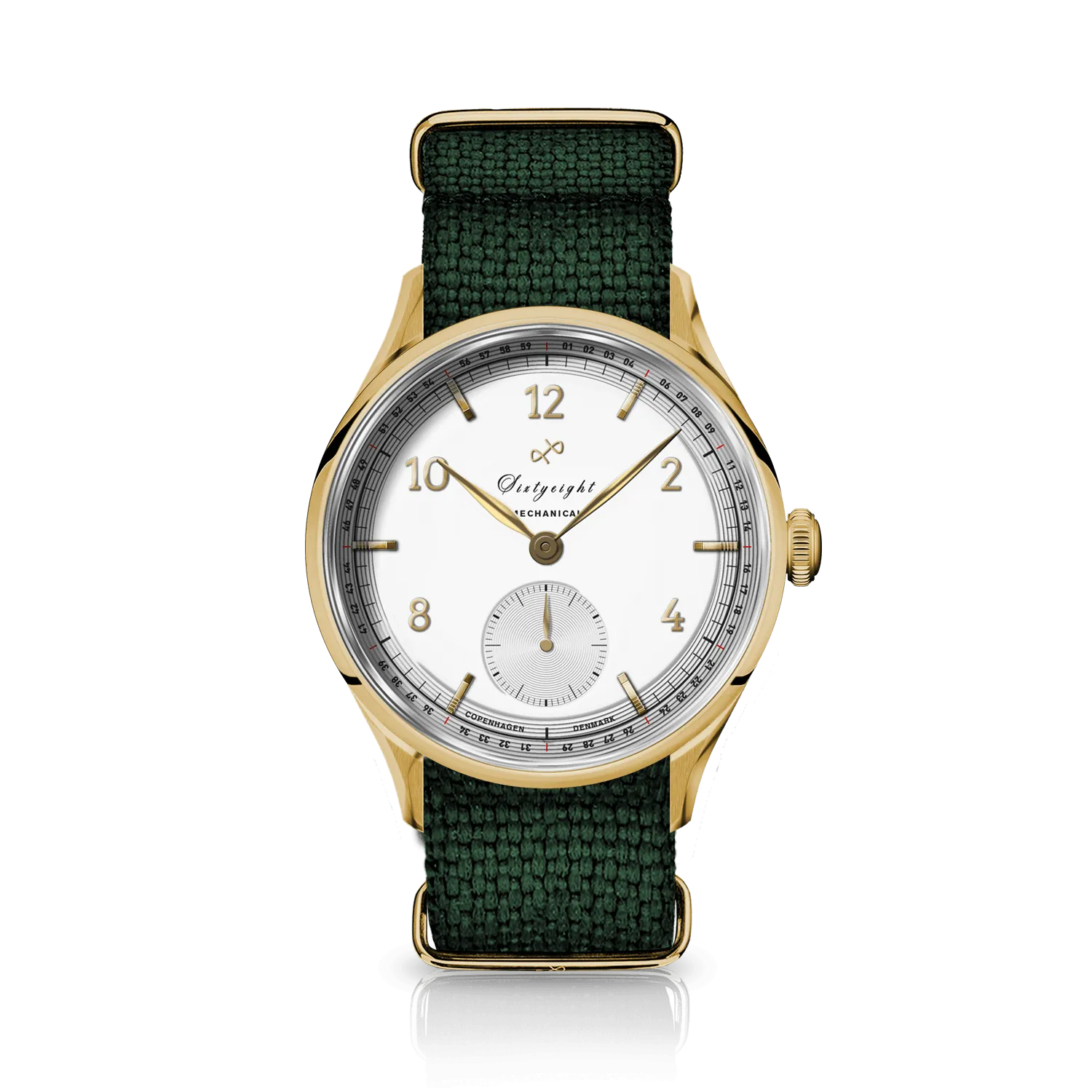 1968 Mechanical (Hand-Wound), Gold / White