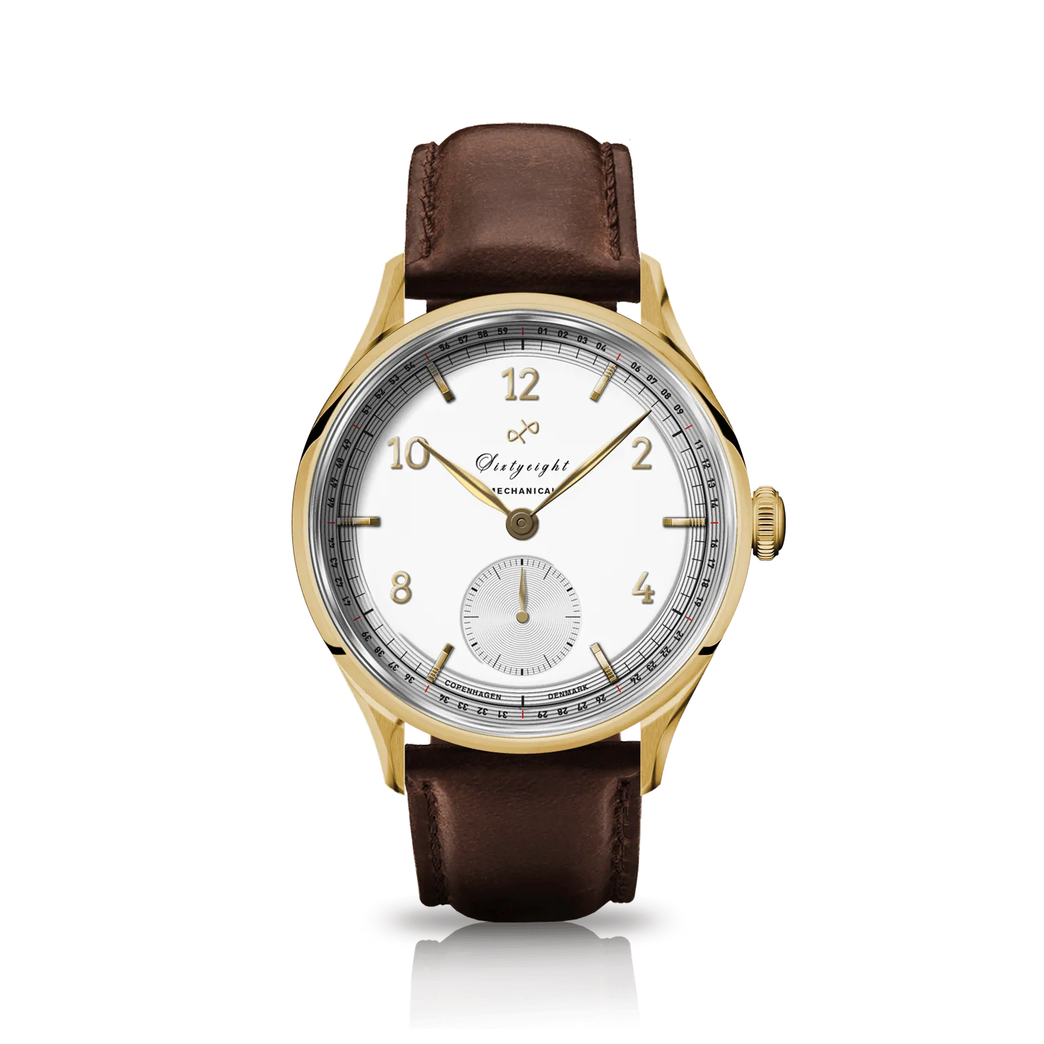 1968 Mechanical (Hand-Wound), Gold / White
