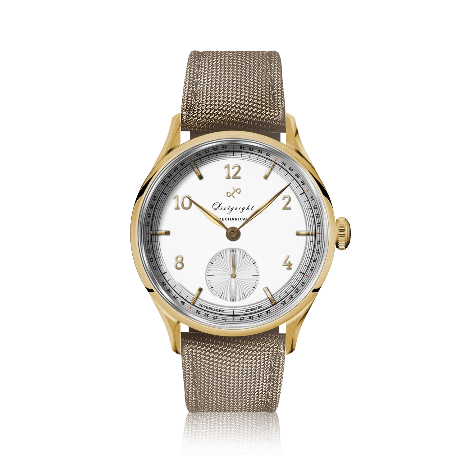 1968 Mechanical (Hand-Wound), Gold / White