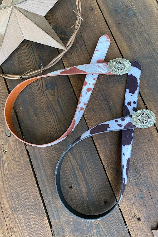 2 KIDS COW TEXTURE BELTS FOR $8.99