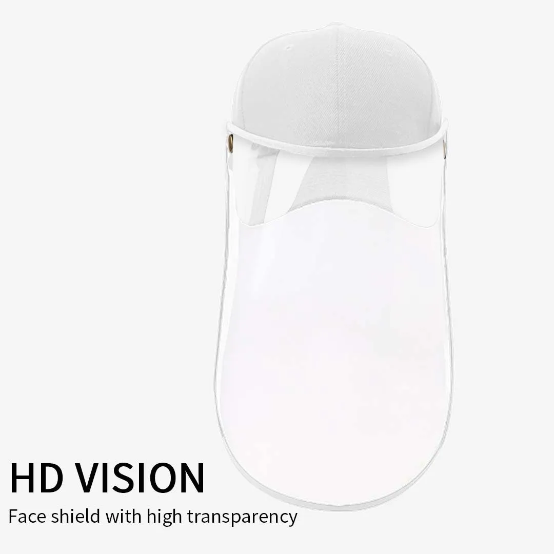 2X Outdoor Protection Hat Anti-Fog Pollution Dust Protective Cap Full Face HD Shield Cover Adult White