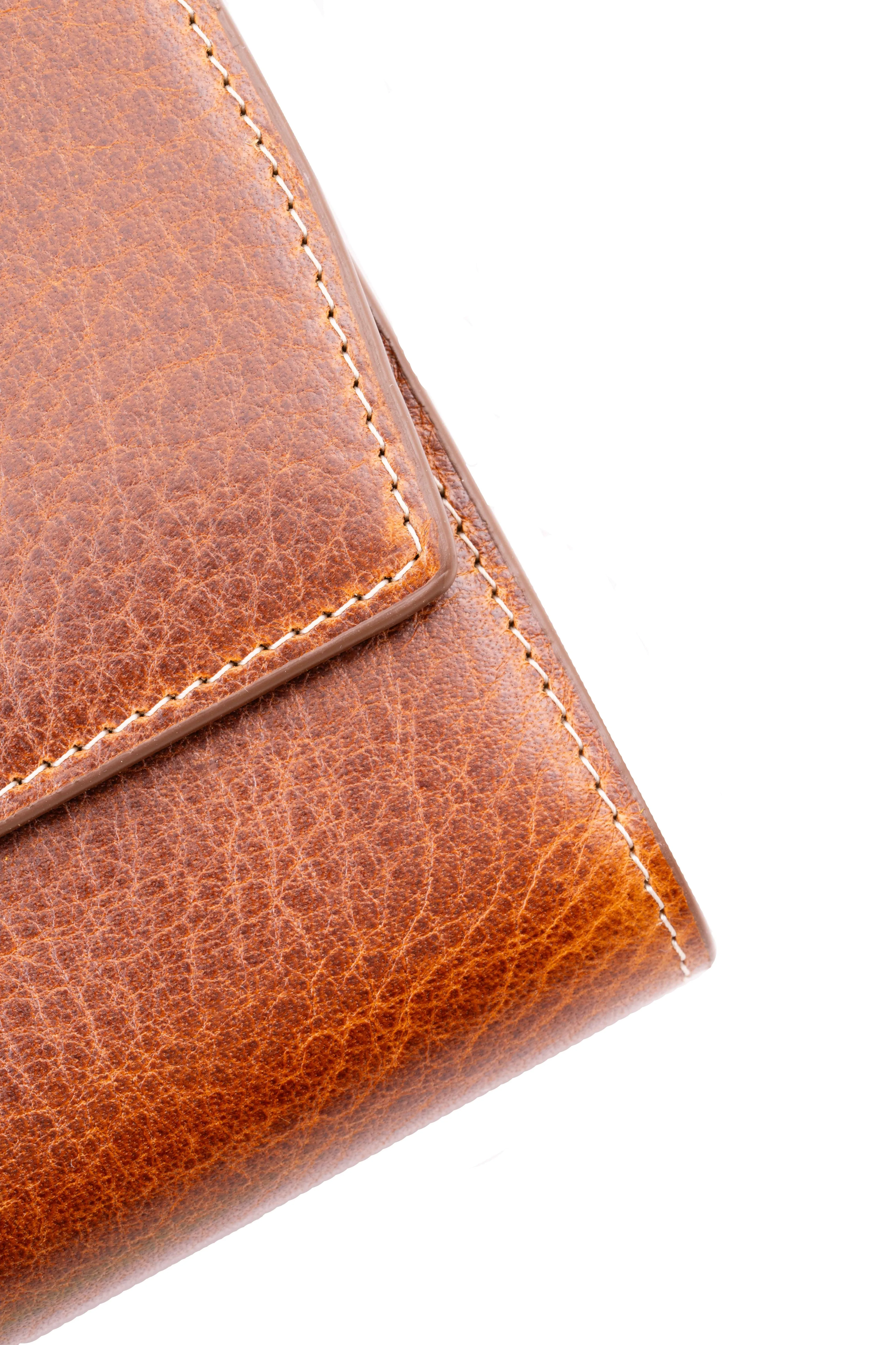 3-Watch Saddle Brown & Sunflower Suede Leather Watch Case