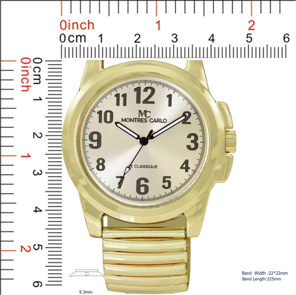 5527-Montres Carlo Metal Band Watch