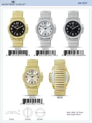 5527-Montres Carlo Metal Band Watch