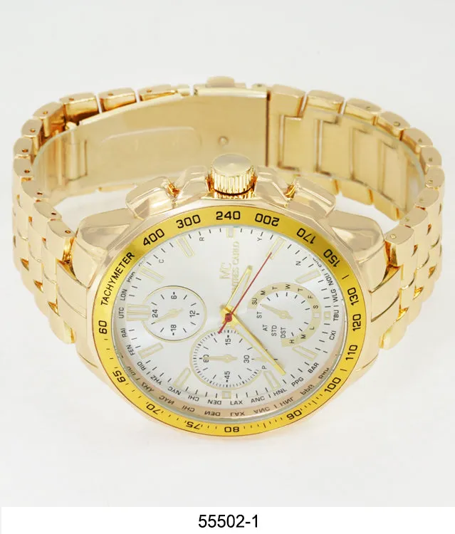 5550-Montres Carlo Metal Band Watch