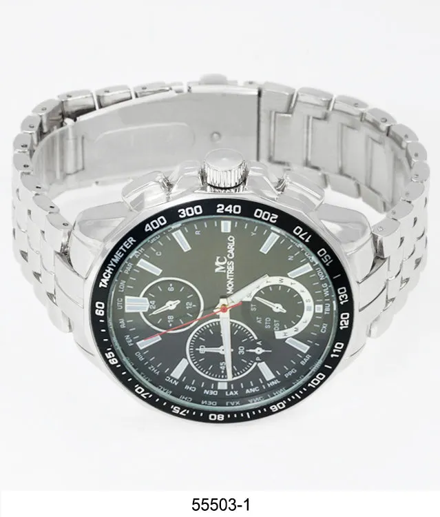 5550-Montres Carlo Metal Band Watch