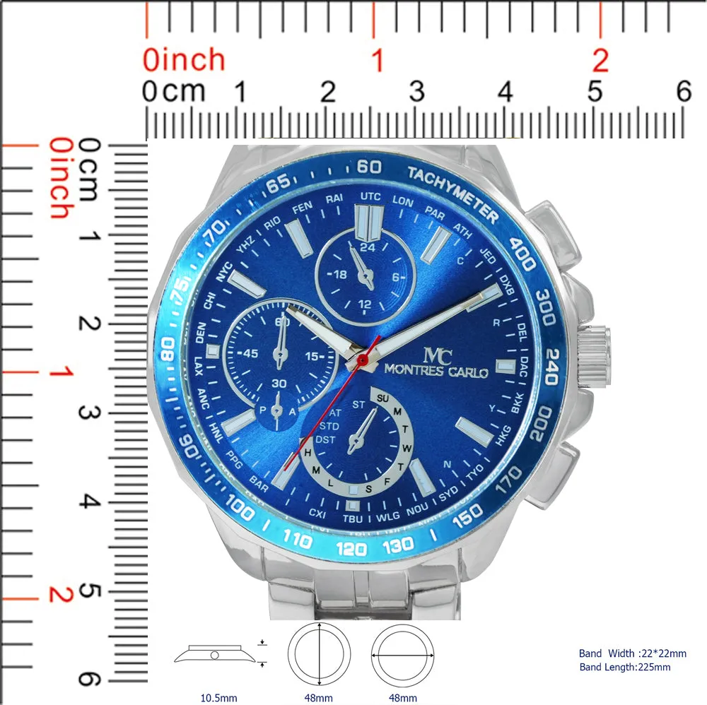 5550-Montres Carlo Metal Band Watch