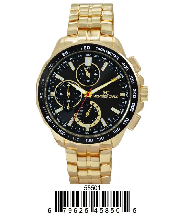 5550-Montres Carlo Metal Band Watch