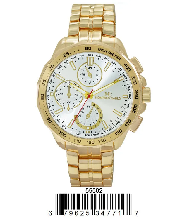 5550-Montres Carlo Metal Band Watch