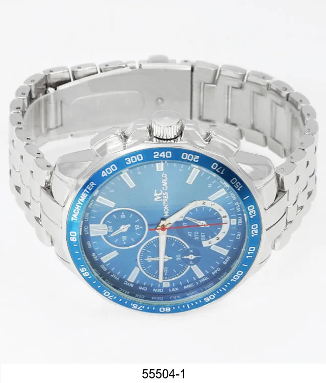 5550-Montres Carlo Metal Band Watch