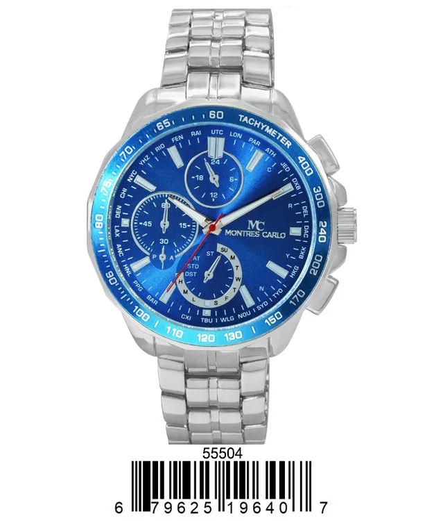 5550-Montres Carlo Metal Band Watch
