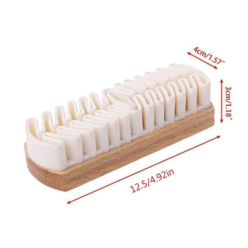 Aara InternationalsRubber Crepe Soft Shoe Brush - Suitable for Leather Cleaning Suede & Nubuck Boots, Bags and Belts (Handcrafted Suede Brush for Shoes), Multicolour