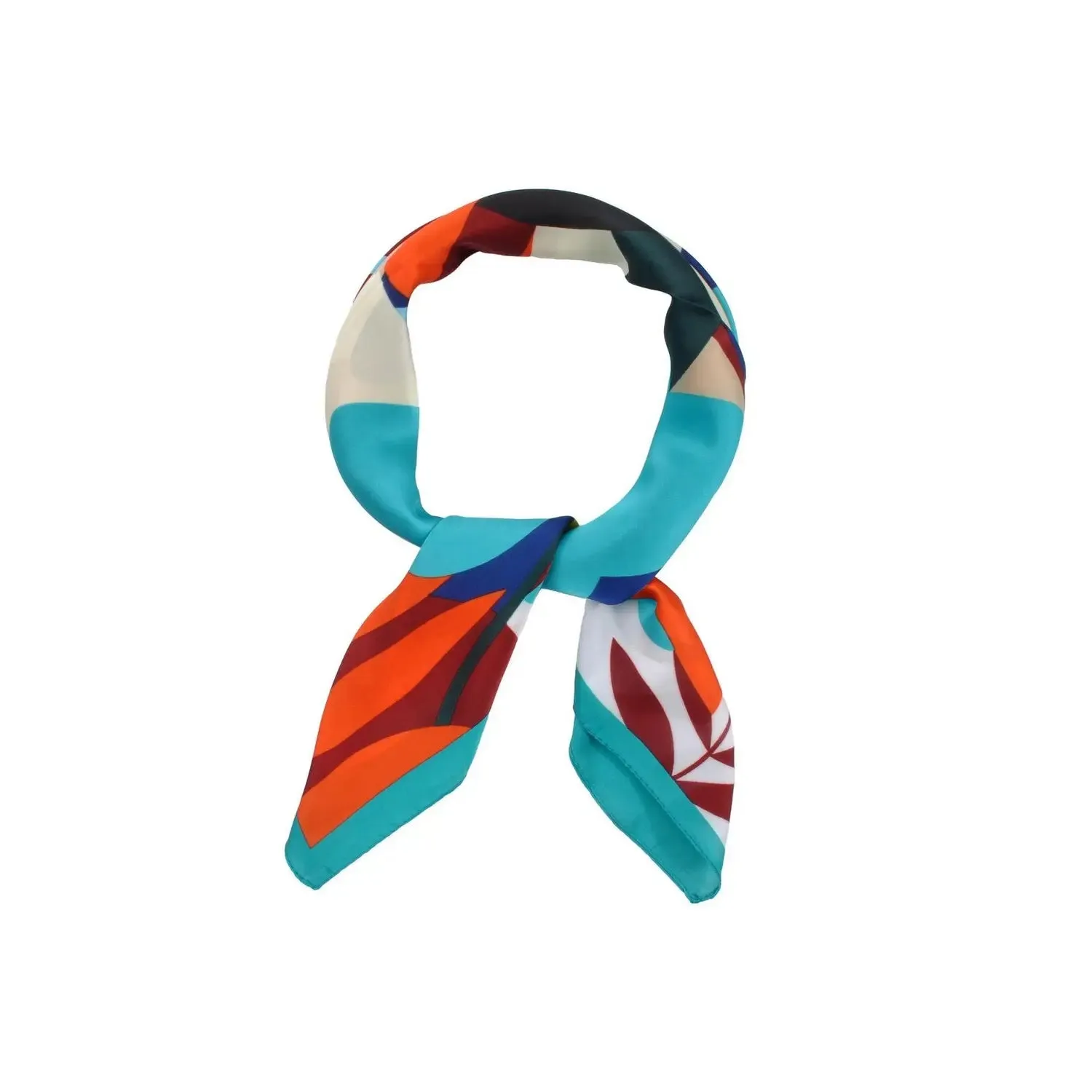 Abstract Flower Print Square Scarf