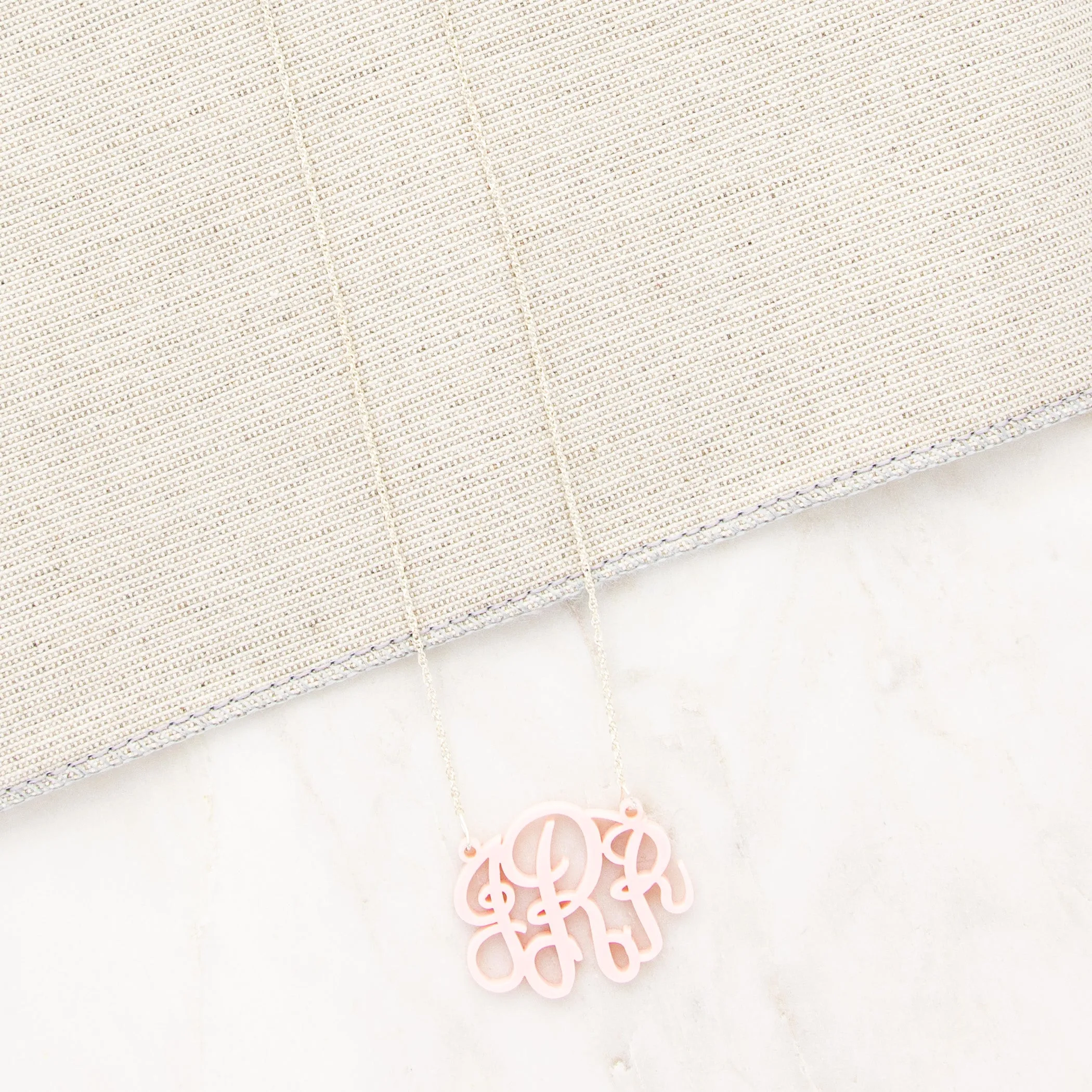 Acrylic Monogram Necklace - 1.5"