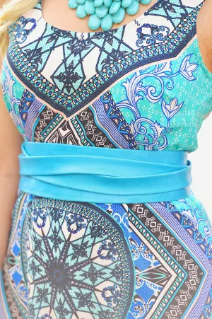 ADA Collection Handmade Wrap Belt - Turquoise