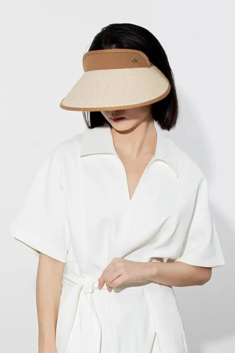 Adjustable UPF50 Wide-brim Straw Sun Visor