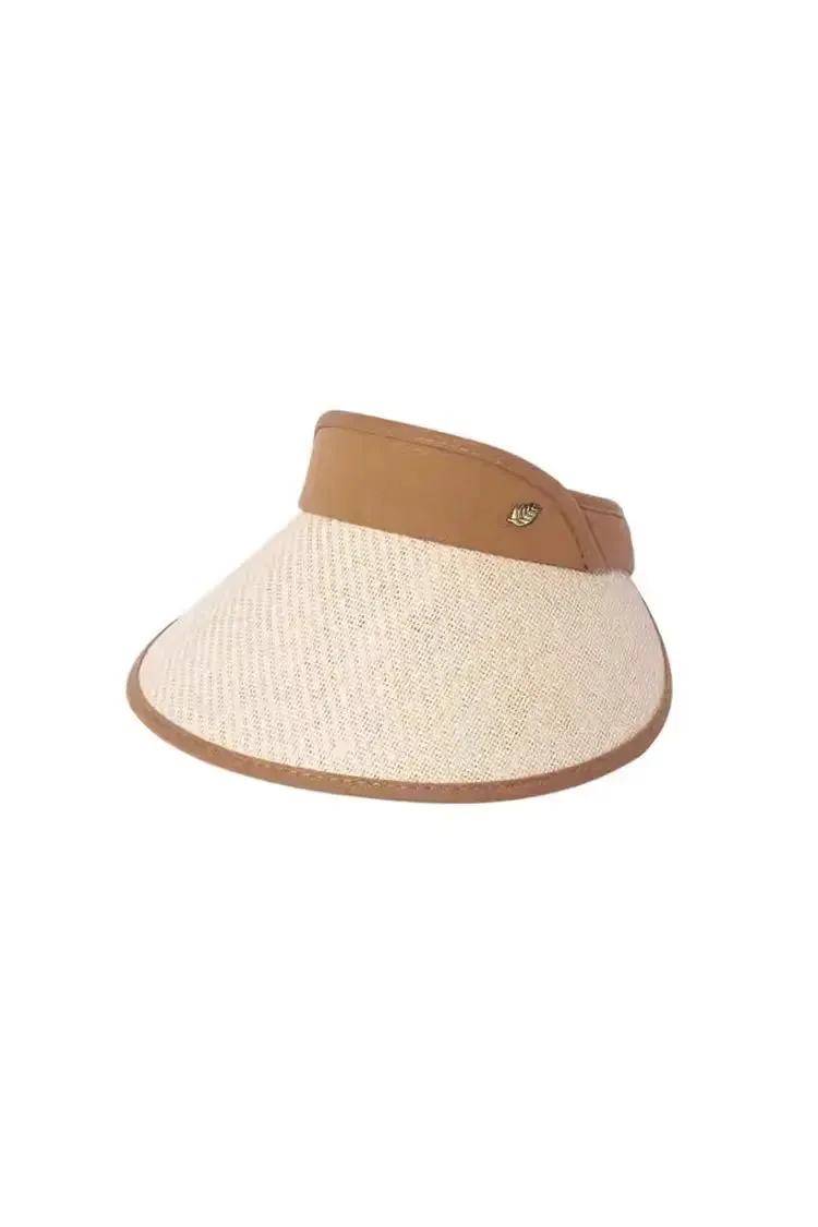 Adjustable UPF50 Wide-brim Straw Sun Visor