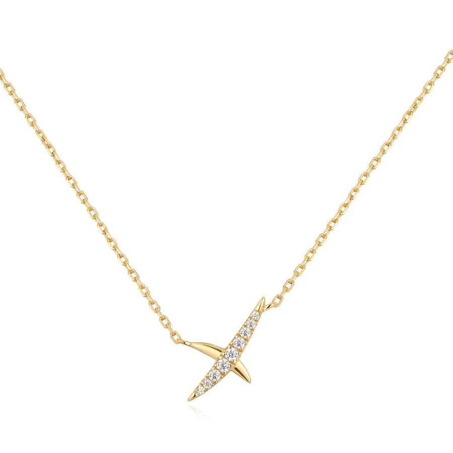 Ania Haie Gold Kiss Pavé Necklace