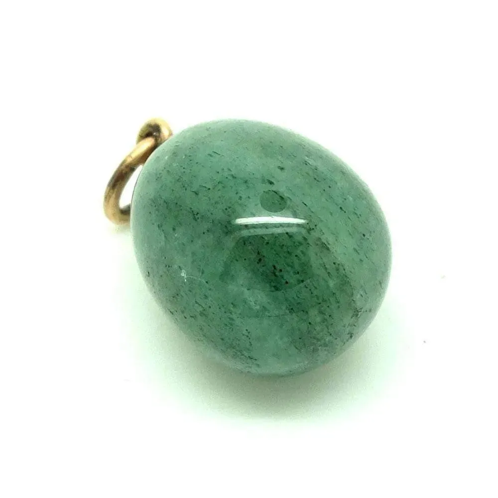 Antique 1910 Rose Gold Aventurine Russian Fabergé Egg Pendant Necklace