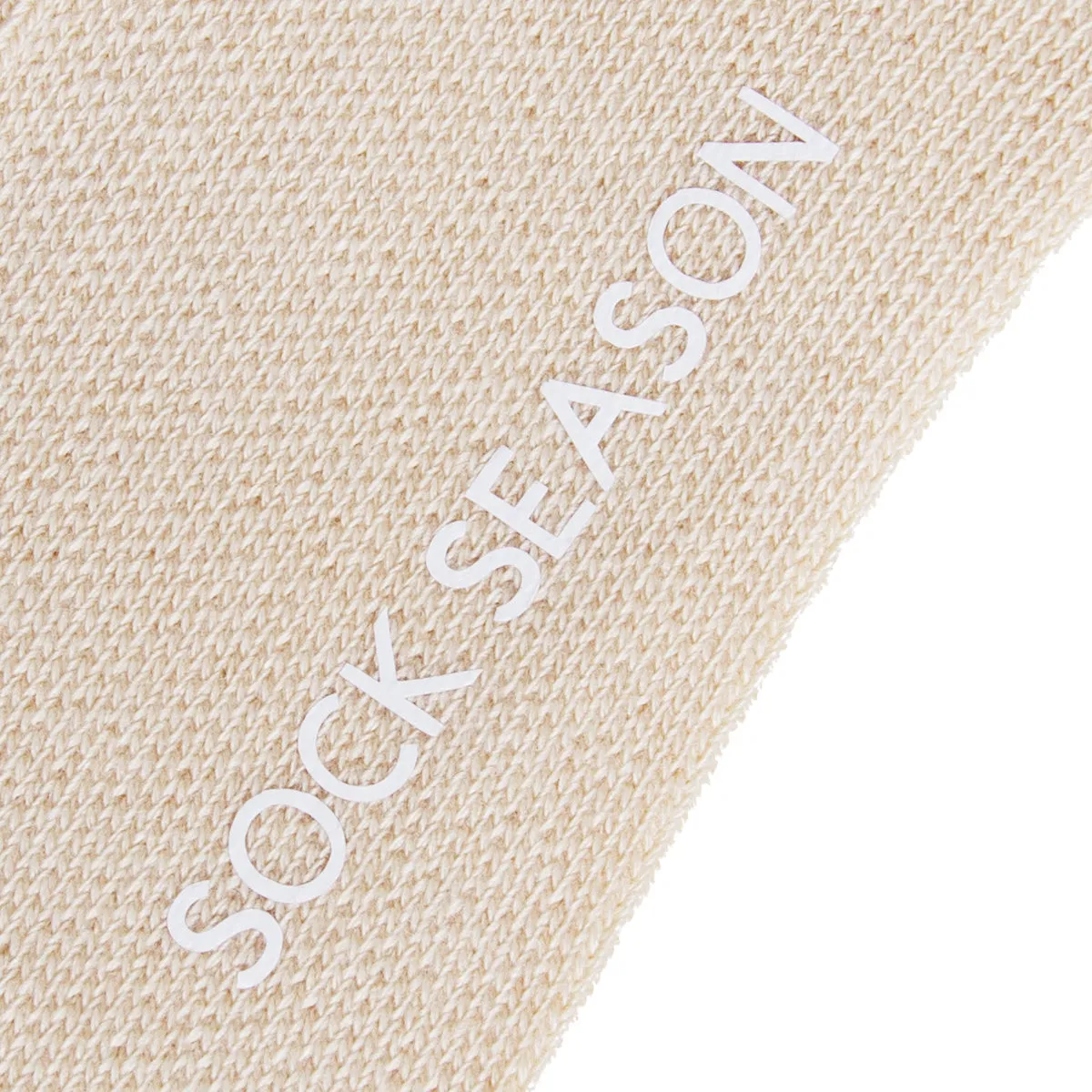 Ash Essential Ribbed Crew Sock 3-Pack | Beige