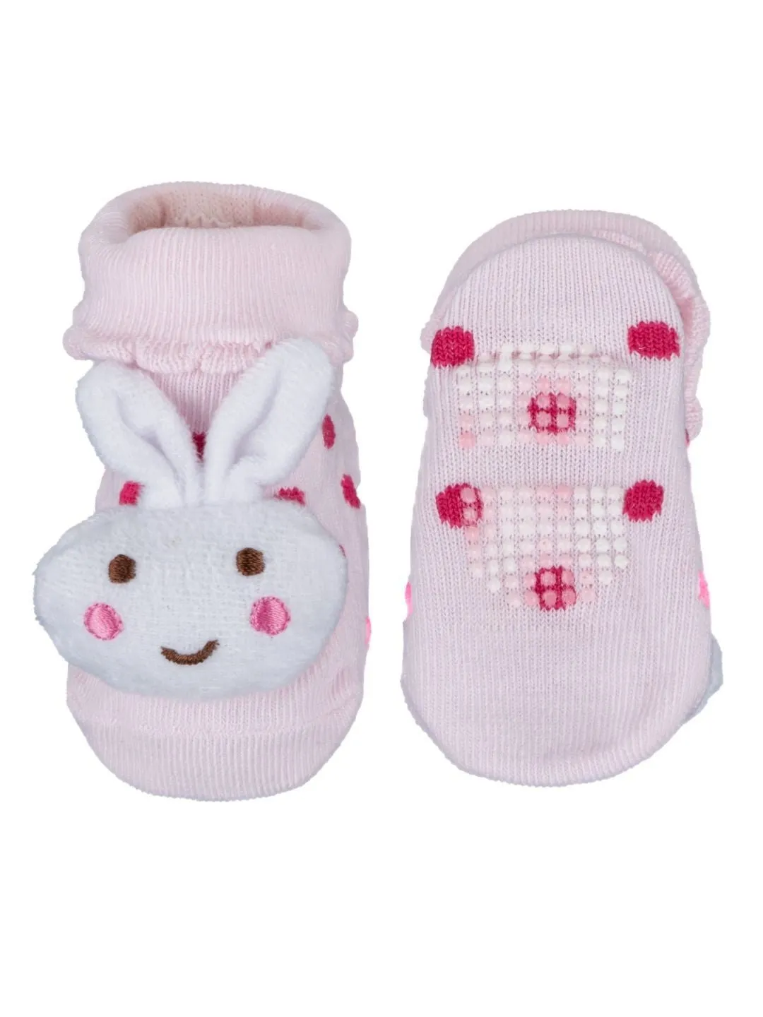 Baby Girls' Socks Set with Adorable Bunny and Strawberry Designs
