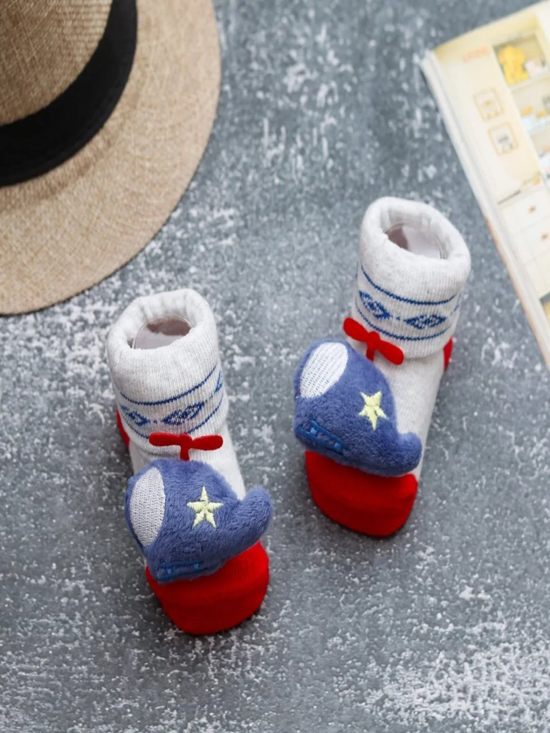 Baby Socks with 3D Helicopter Plush Design – Soft and Playful