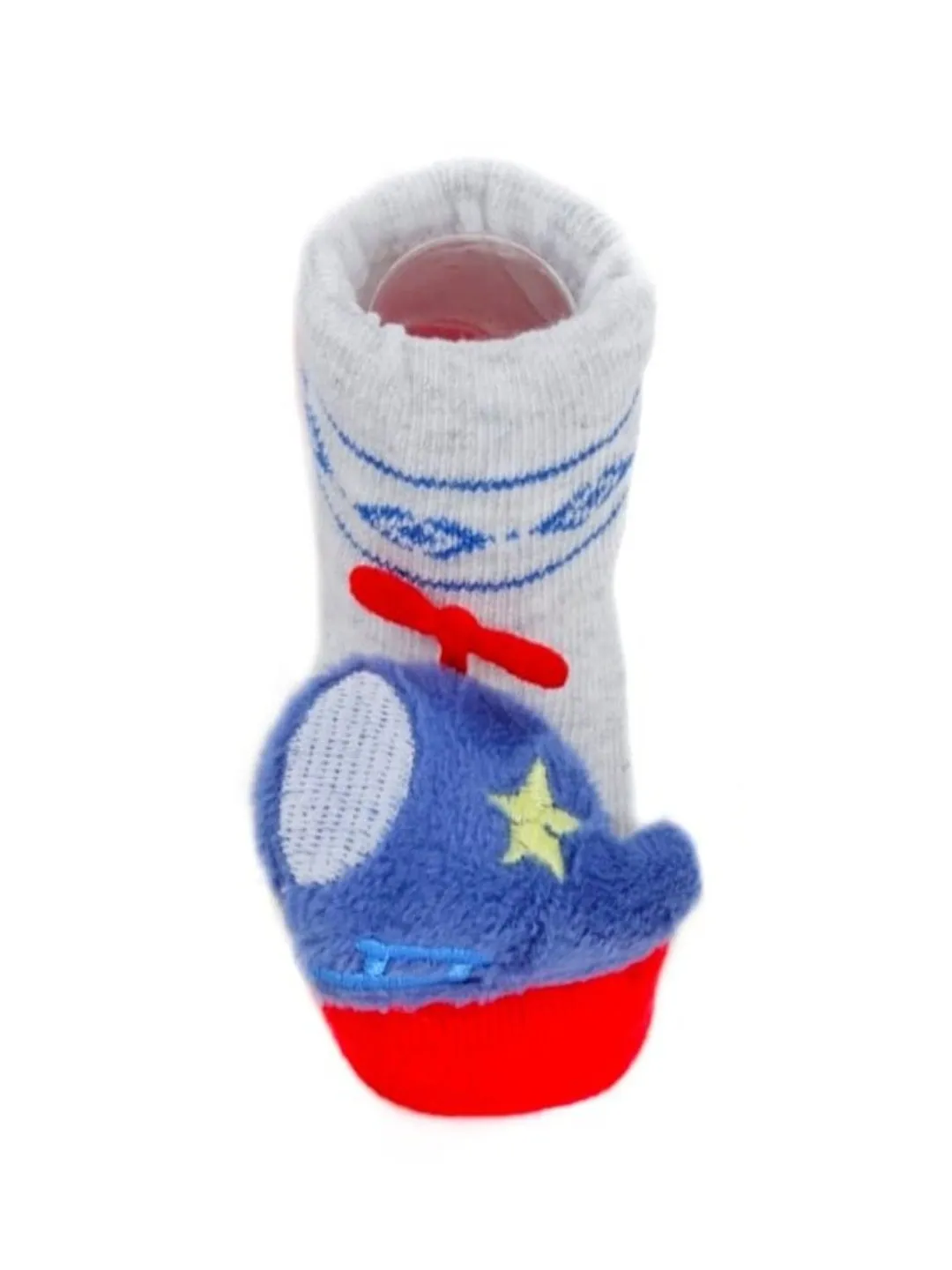 Baby Socks with 3D Helicopter Plush Design – Soft and Playful