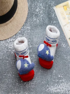 Baby Socks with 3D Helicopter Plush Design – Soft and Playful