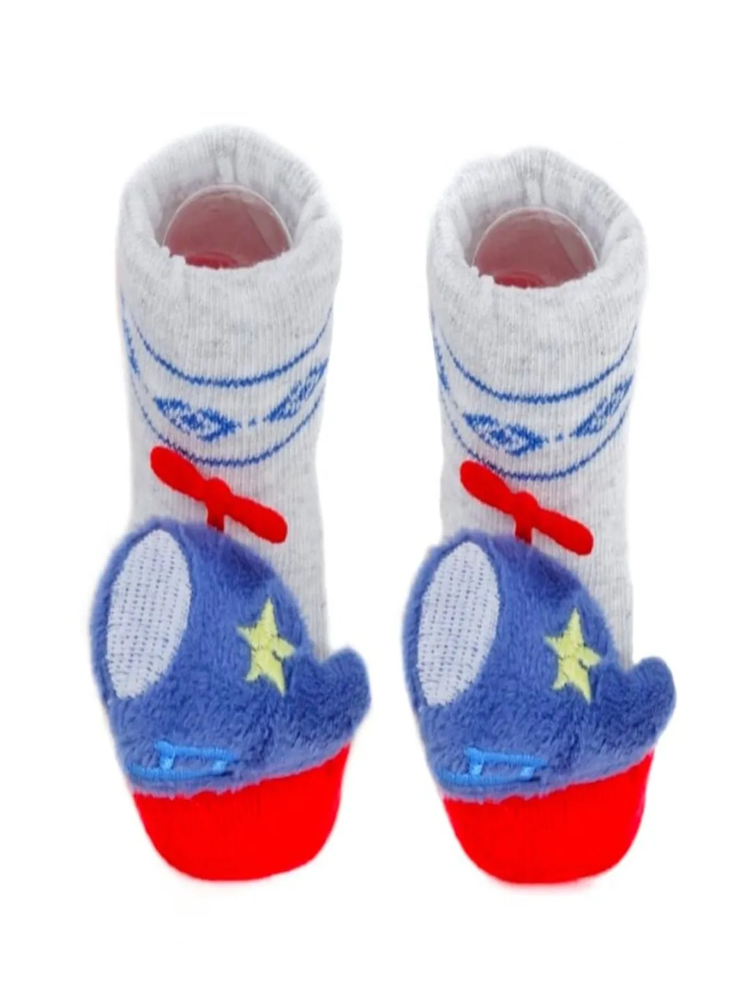 Baby Socks with 3D Helicopter Plush Design – Soft and Playful