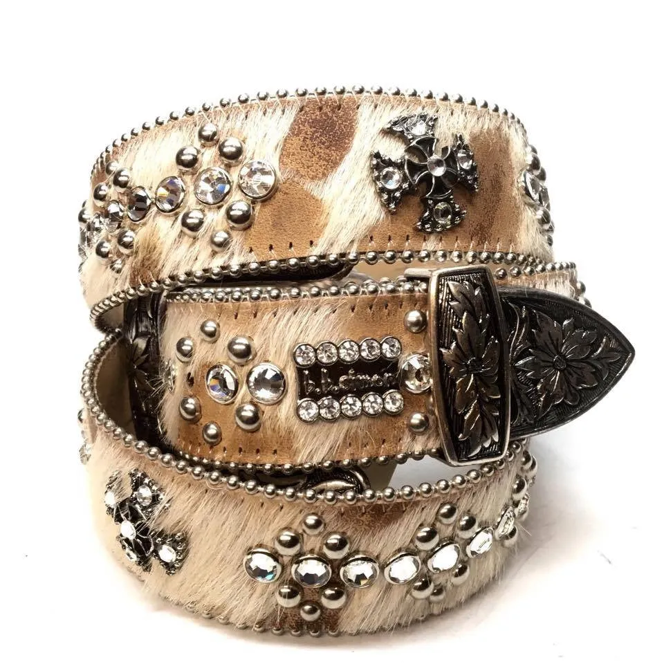 b.b. Simon "Natural Nature" Pony Hair Crystal Belt