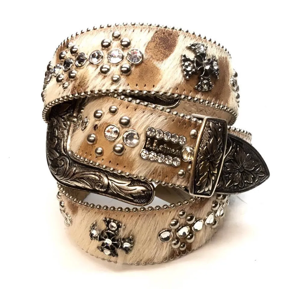 b.b. Simon "Natural Nature" Pony Hair Crystal Belt