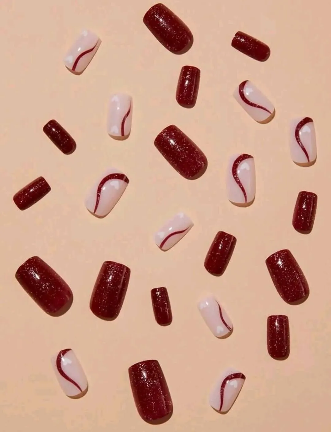 Beauty - Nails - deep red glitter