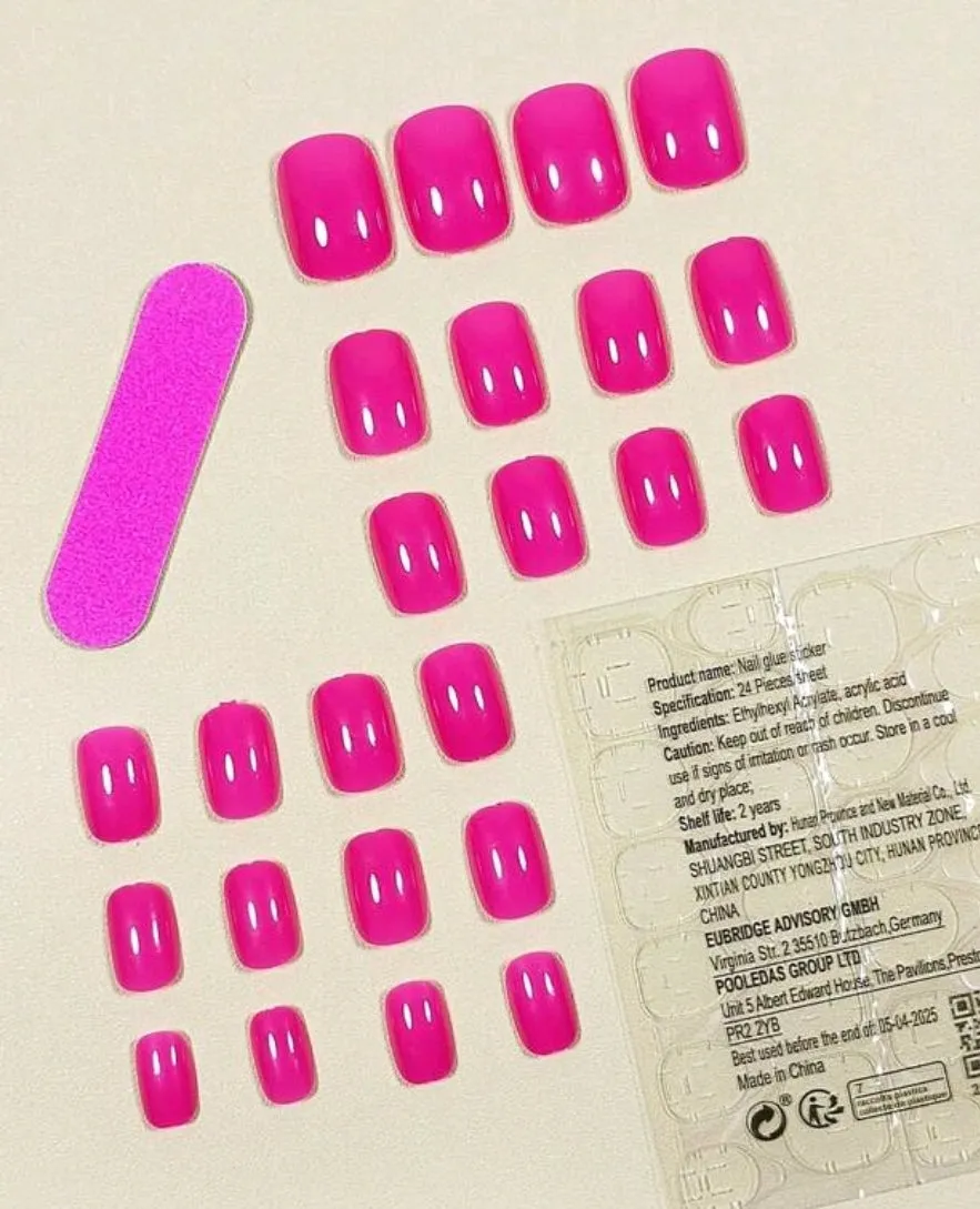 Beauty - Nails - short - hot pink