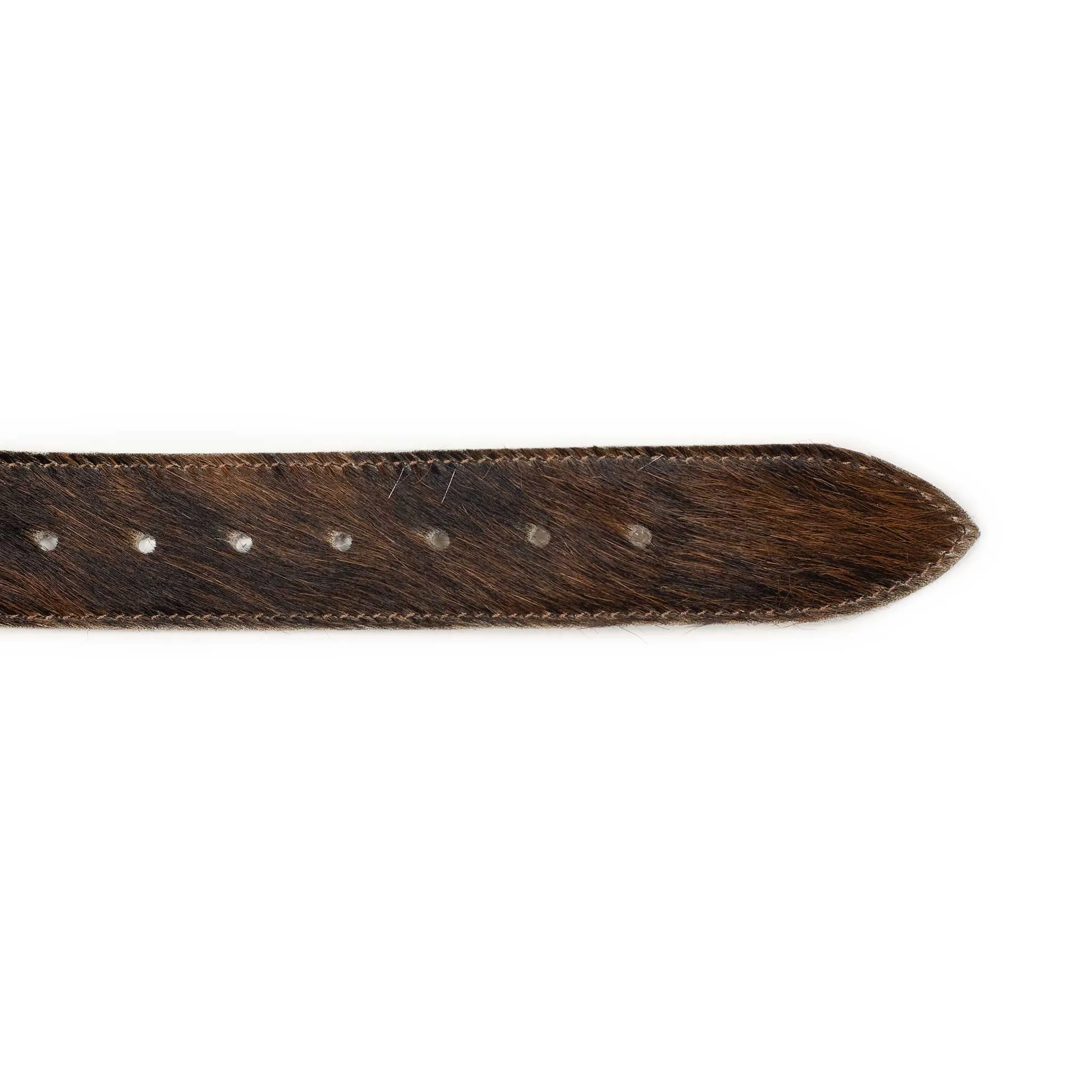 Belt in natural hair-on Normande calf