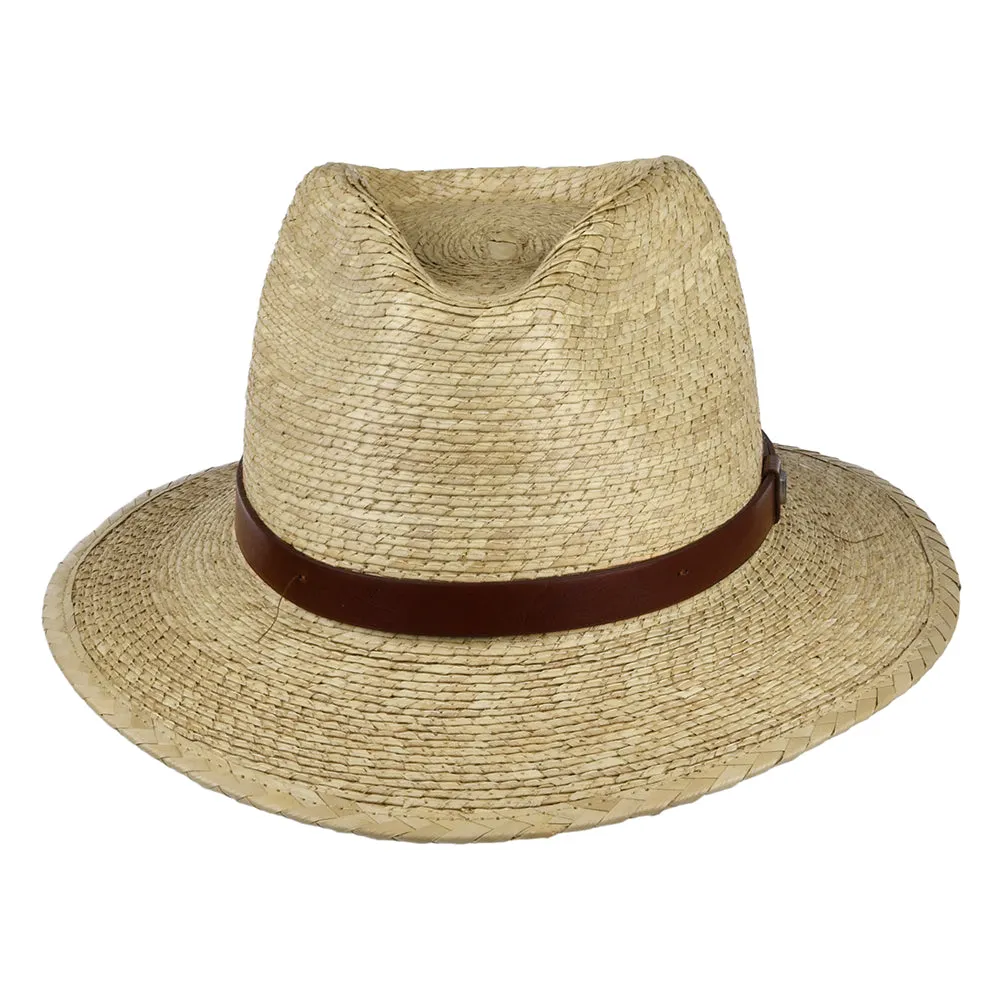 Brixton Hats Messer Straw Fedora Hat - Natural