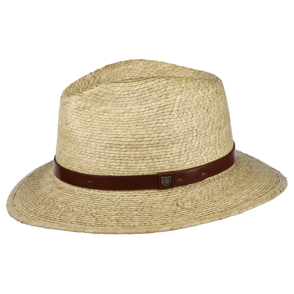 Brixton Hats Messer Straw Fedora Hat - Natural