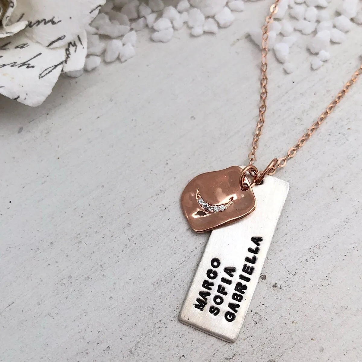 Celestial Moon Personalized Necklace