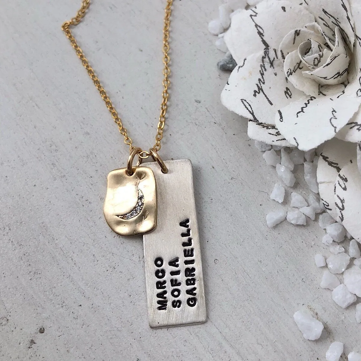 Celestial Moon Personalized Necklace