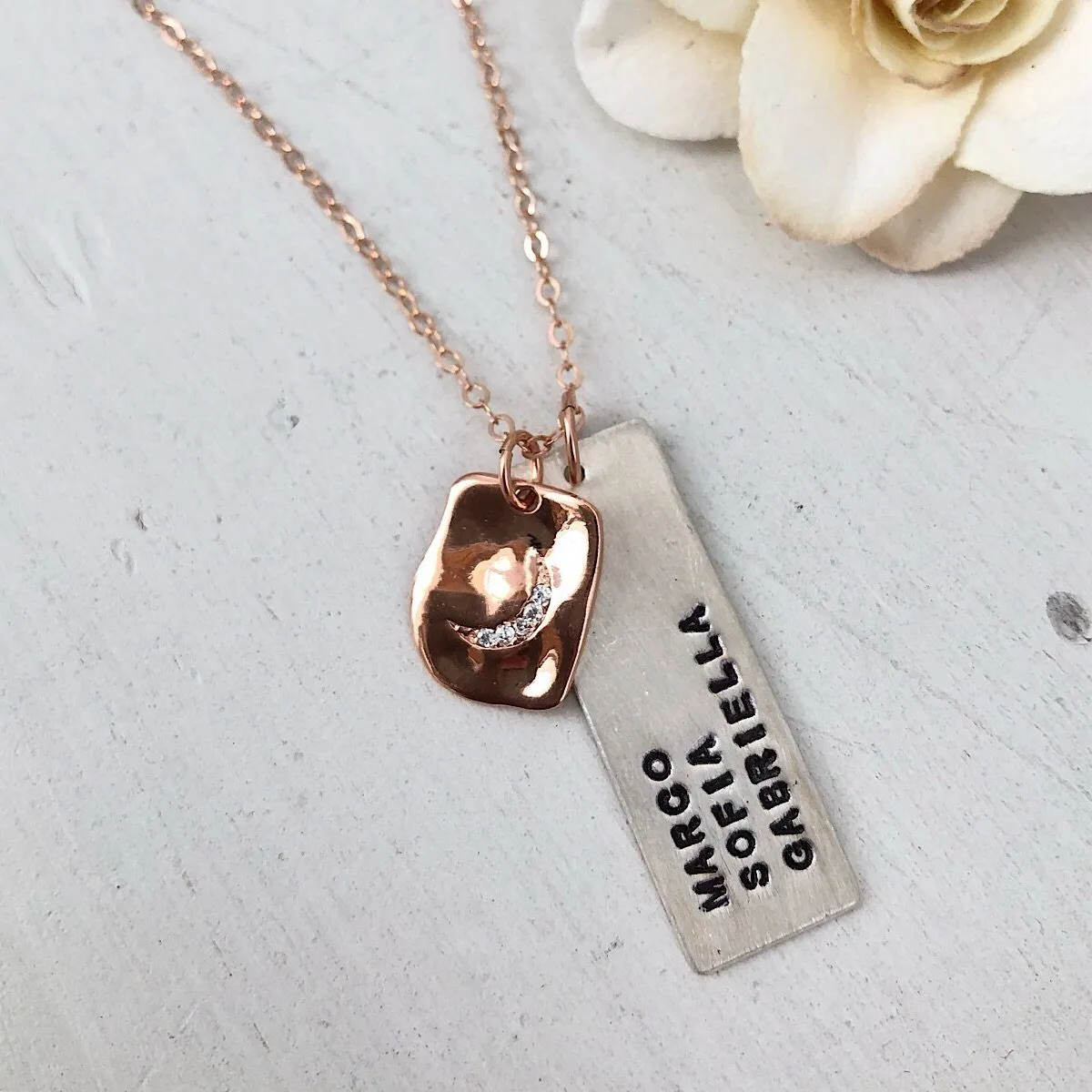 Celestial Moon Personalized Necklace