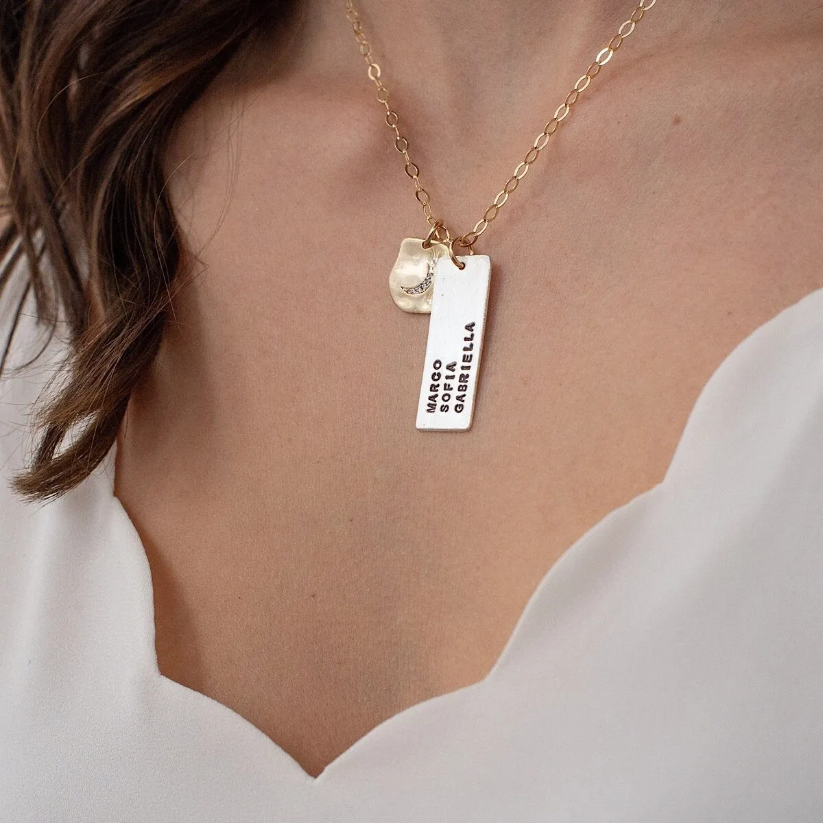 Celestial Moon Personalized Necklace