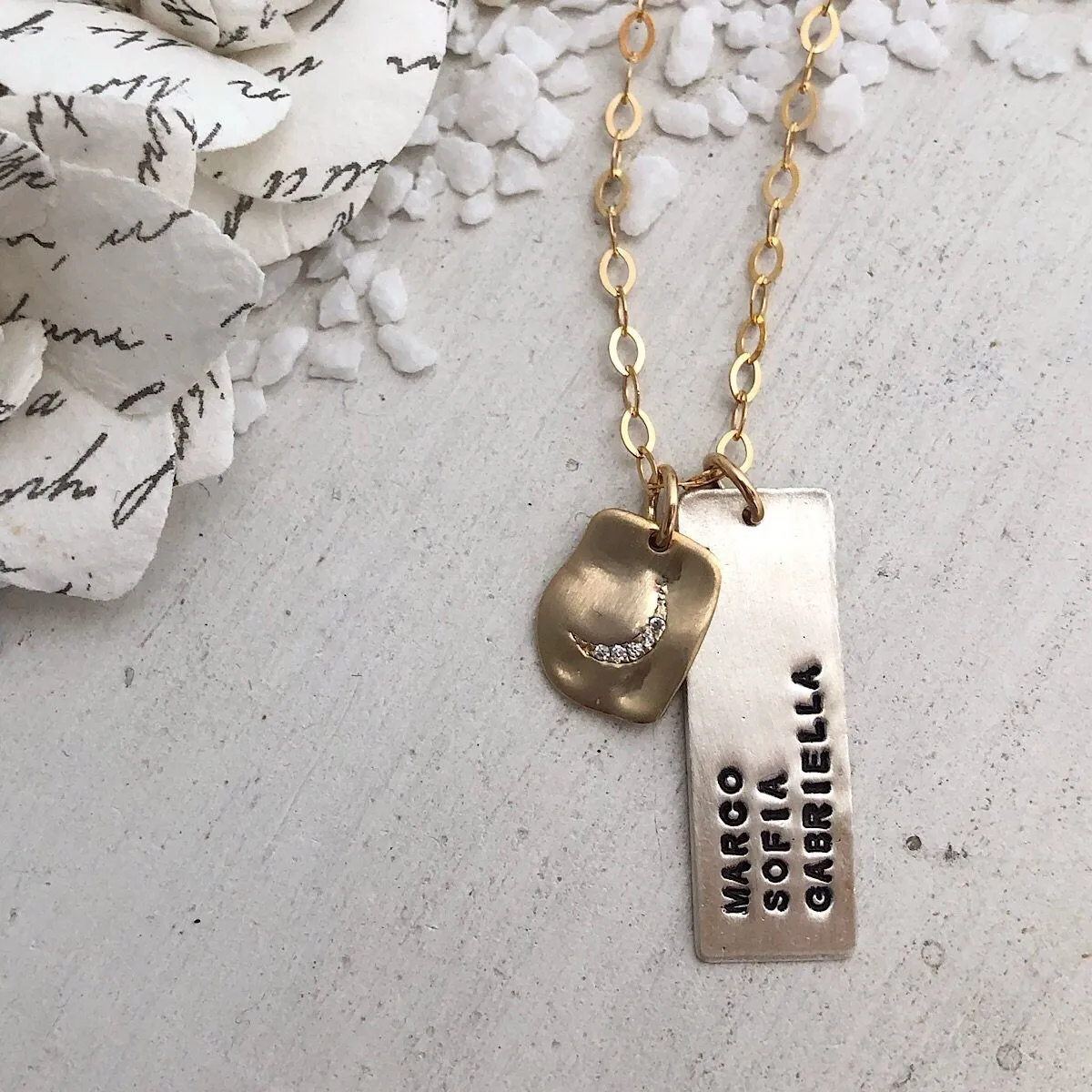 Celestial Moon Personalized Necklace