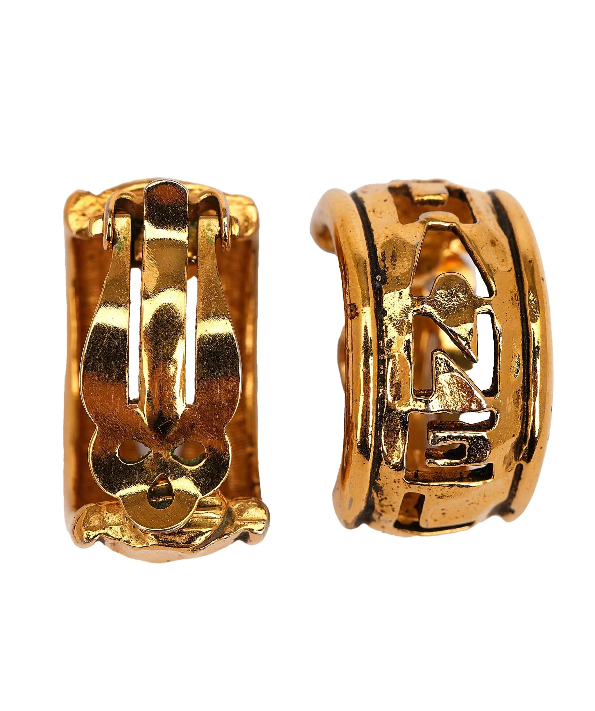 Chanel Logo Cutout Clip On Hoops  AVC2037