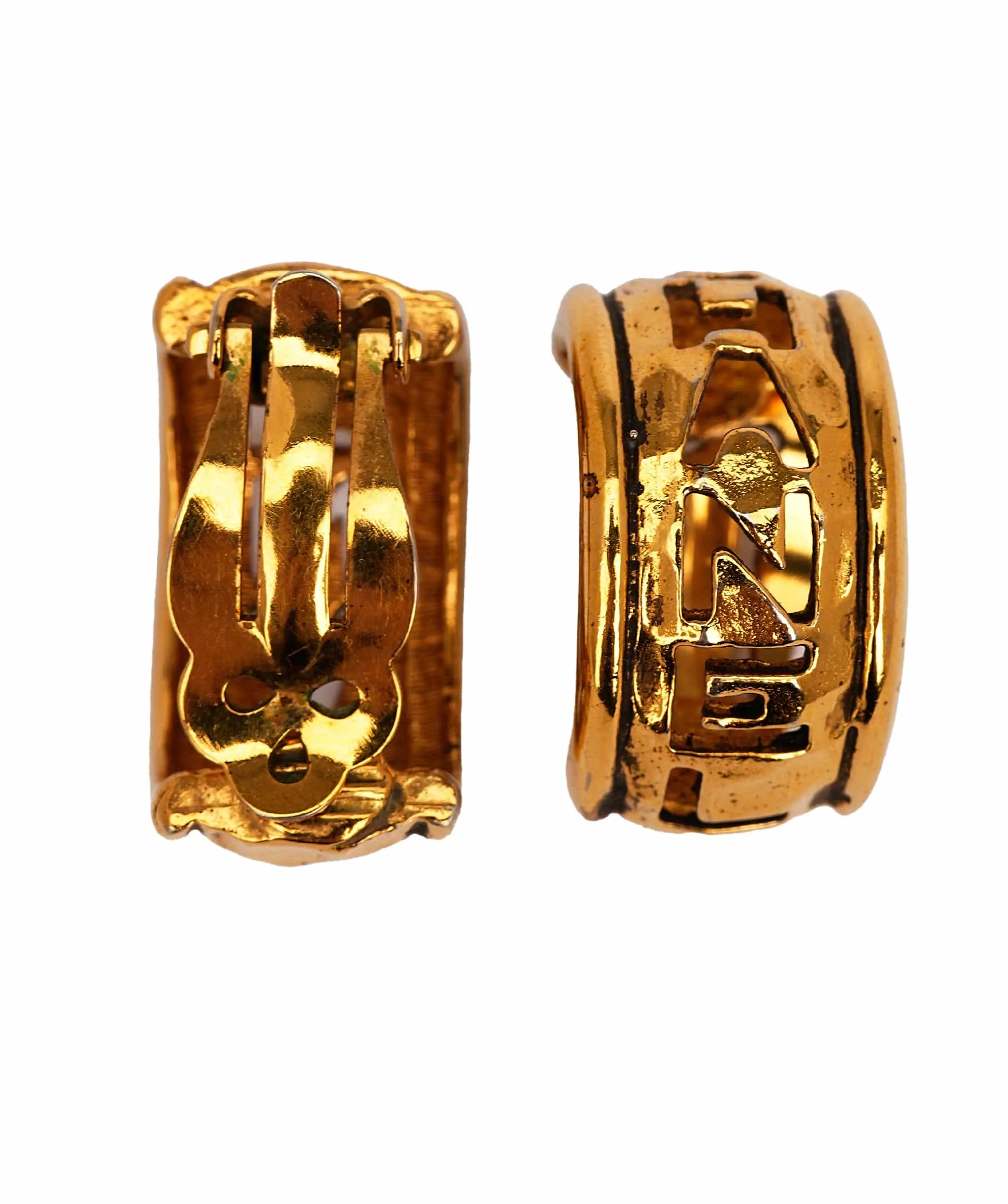 Chanel Logo Cutout Clip On Hoops  AVC2037