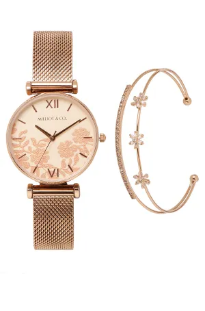 Charlie Watch Set Metal Analog (Salmon)