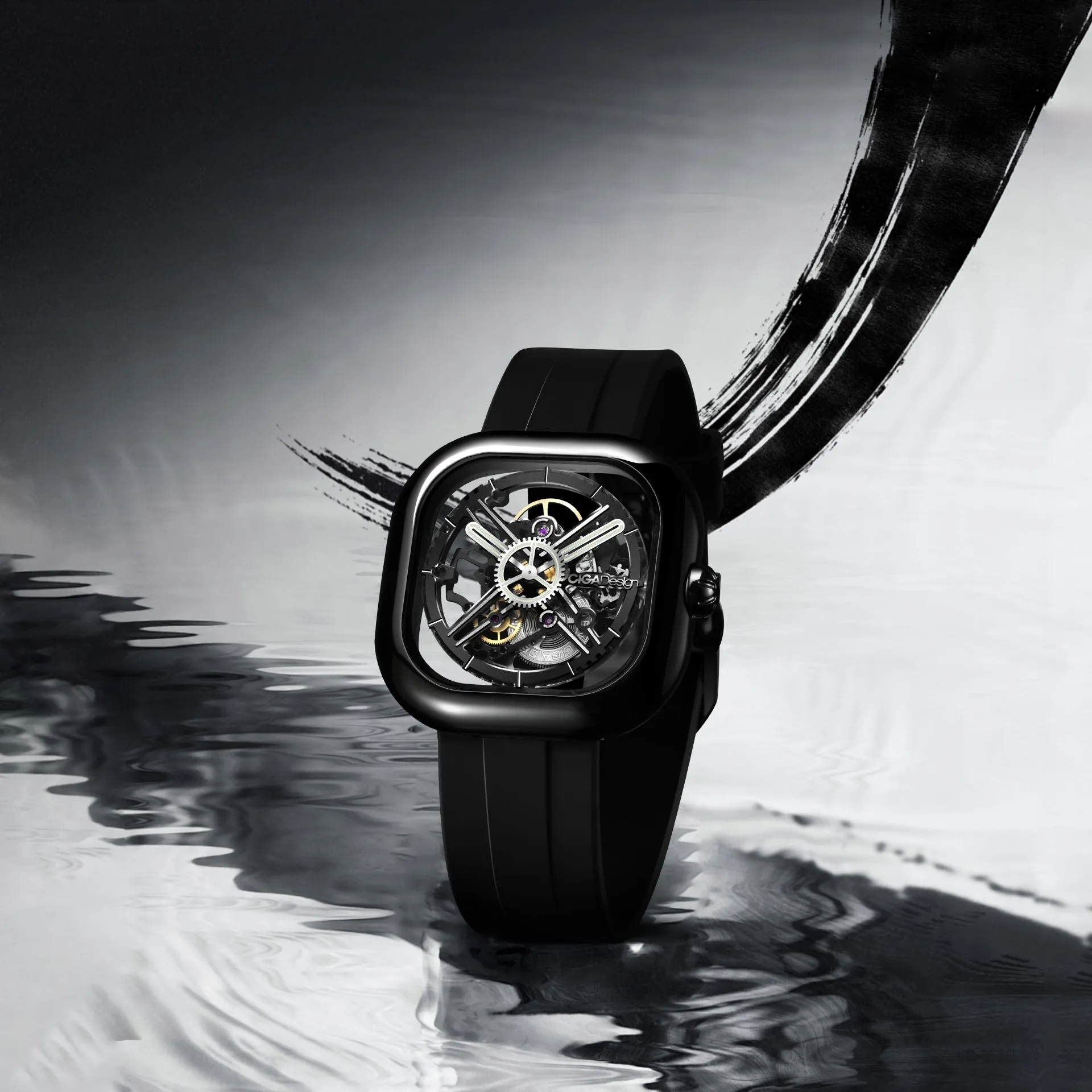CIGA Design  Y Series · Eastern Jade - Black Mechanical Watch