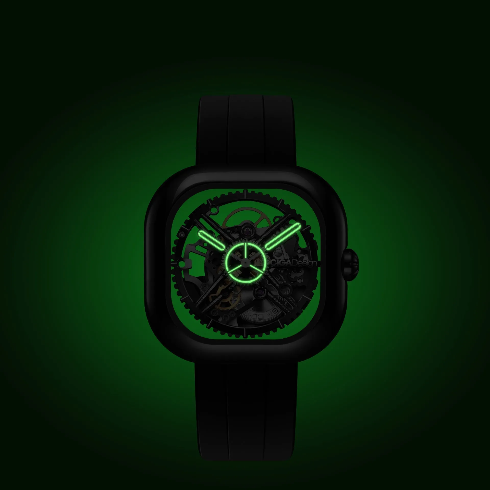 CIGA Design  Y Series · Eastern Jade - Black Mechanical Watch