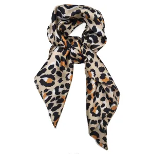 Classic Leopard Animal Print Scarf Thin Silky Womens Summer Spring
