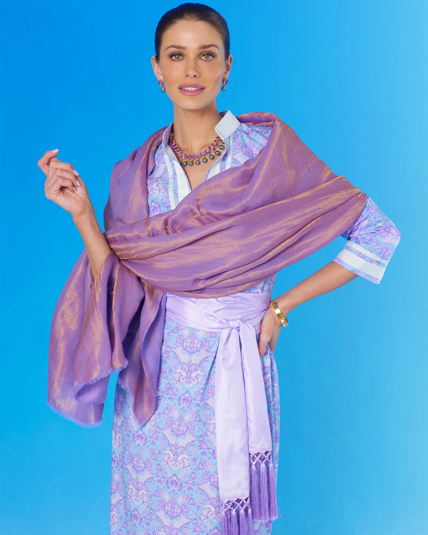 Cosima Sash Belt in Sunset Lavender