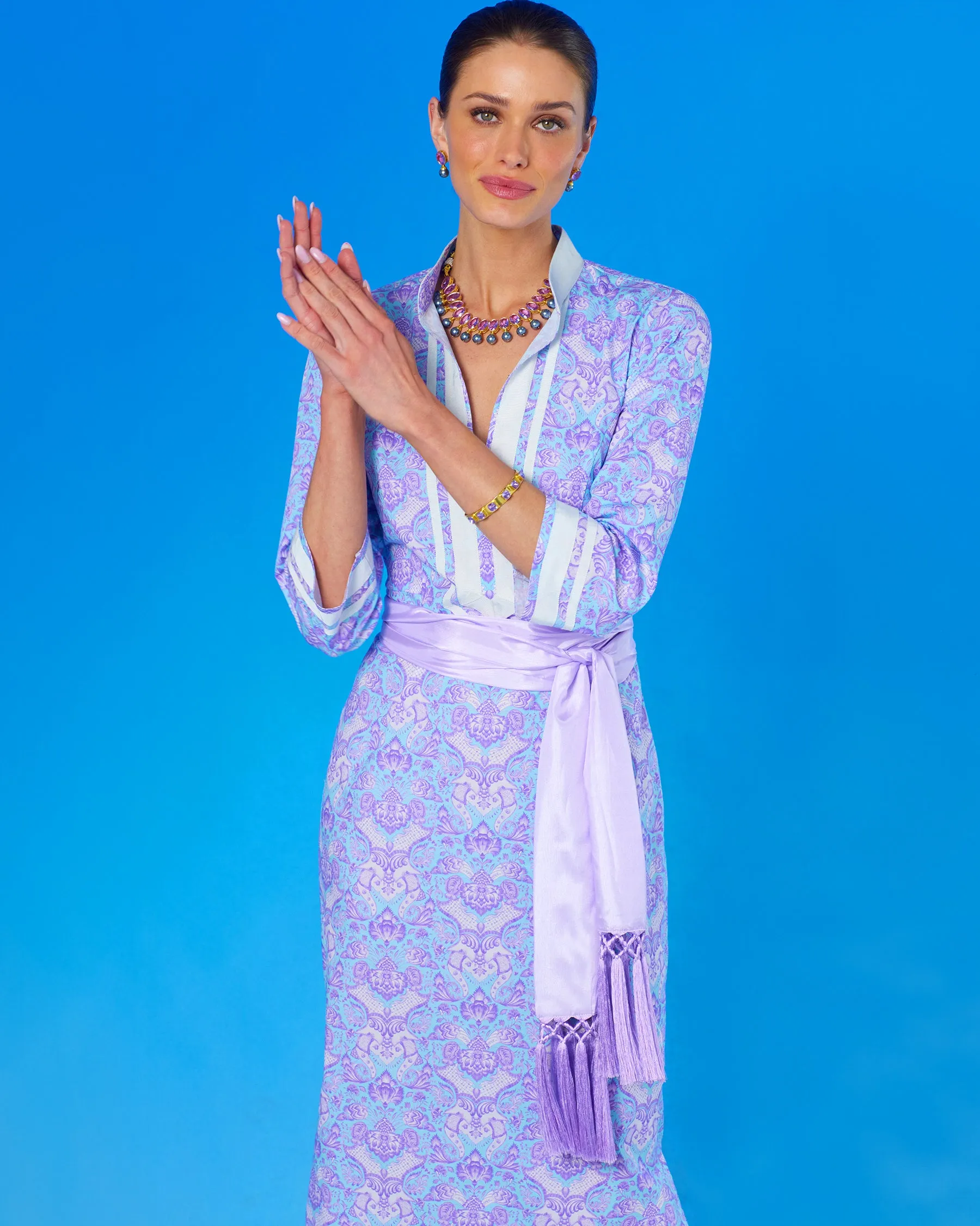 Cosima Sash Belt in Sunset Lavender